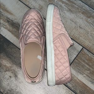 Quilted slip on shoes